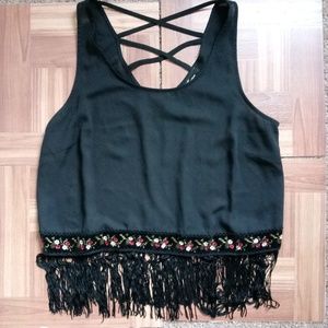 Monteau Fringe Bottom Blouse